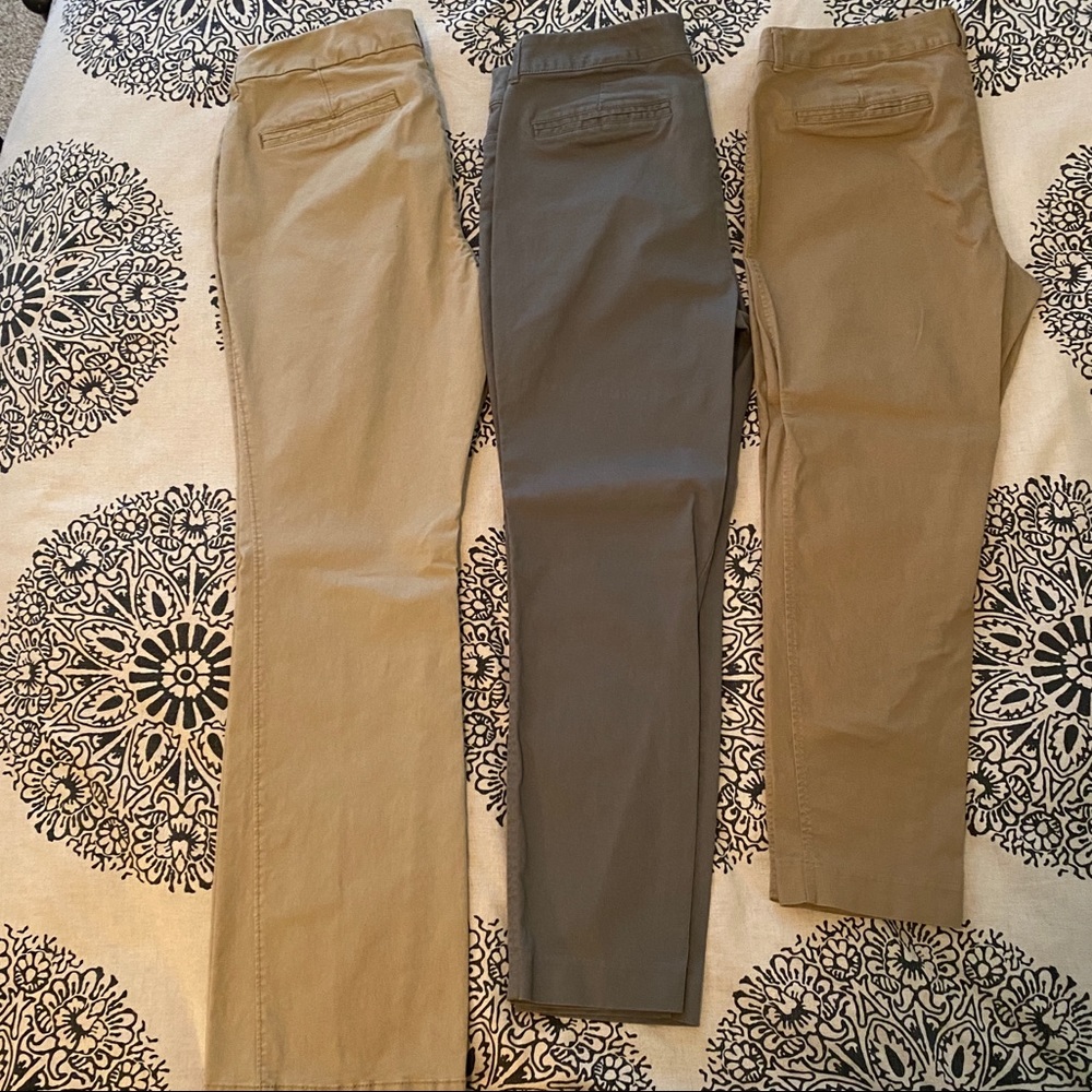 Lot of 3 Old Navy Khaki Pants (Pixie and Boot-cut)